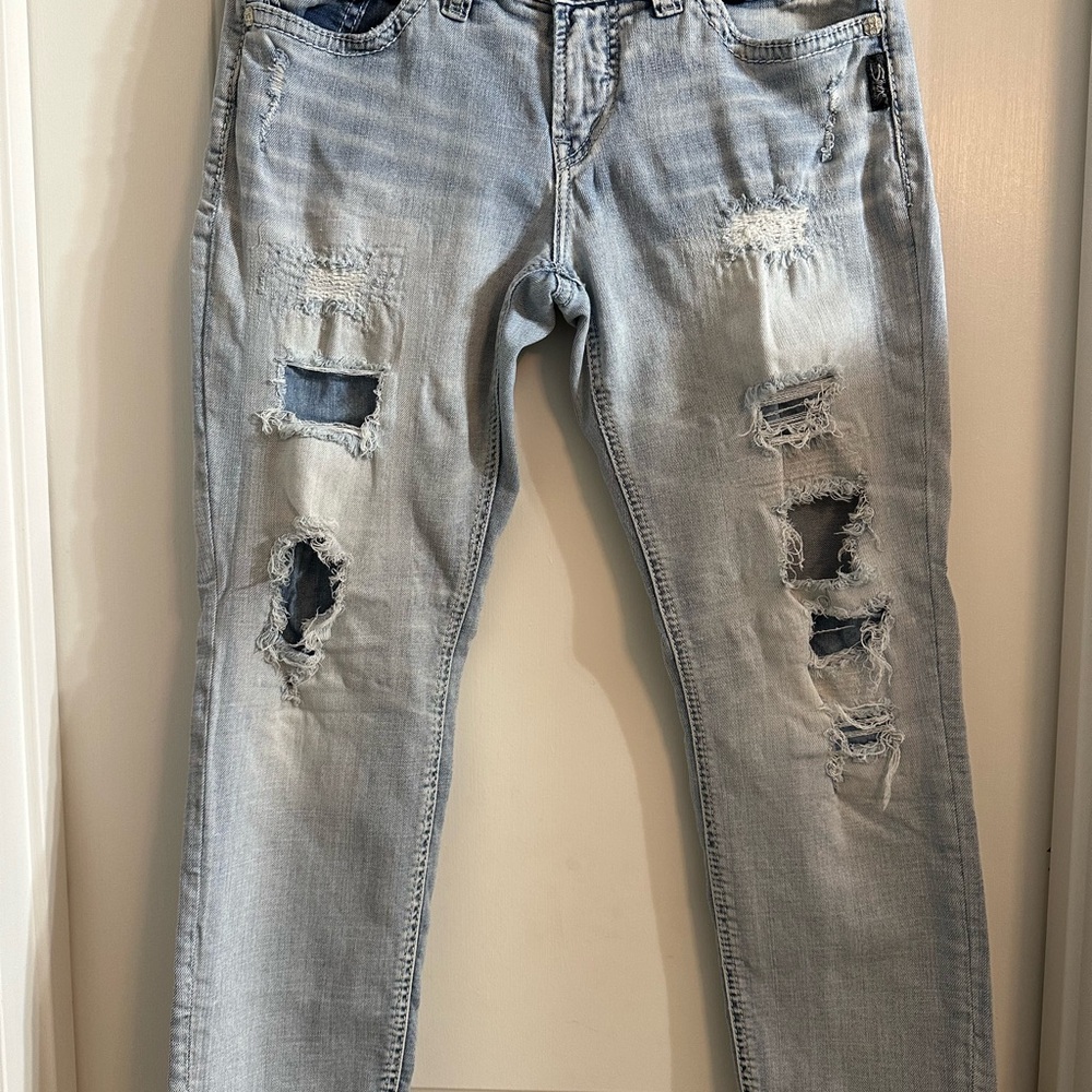 Silver Jeans Light Blue Boyfriend Jeans/Ankle